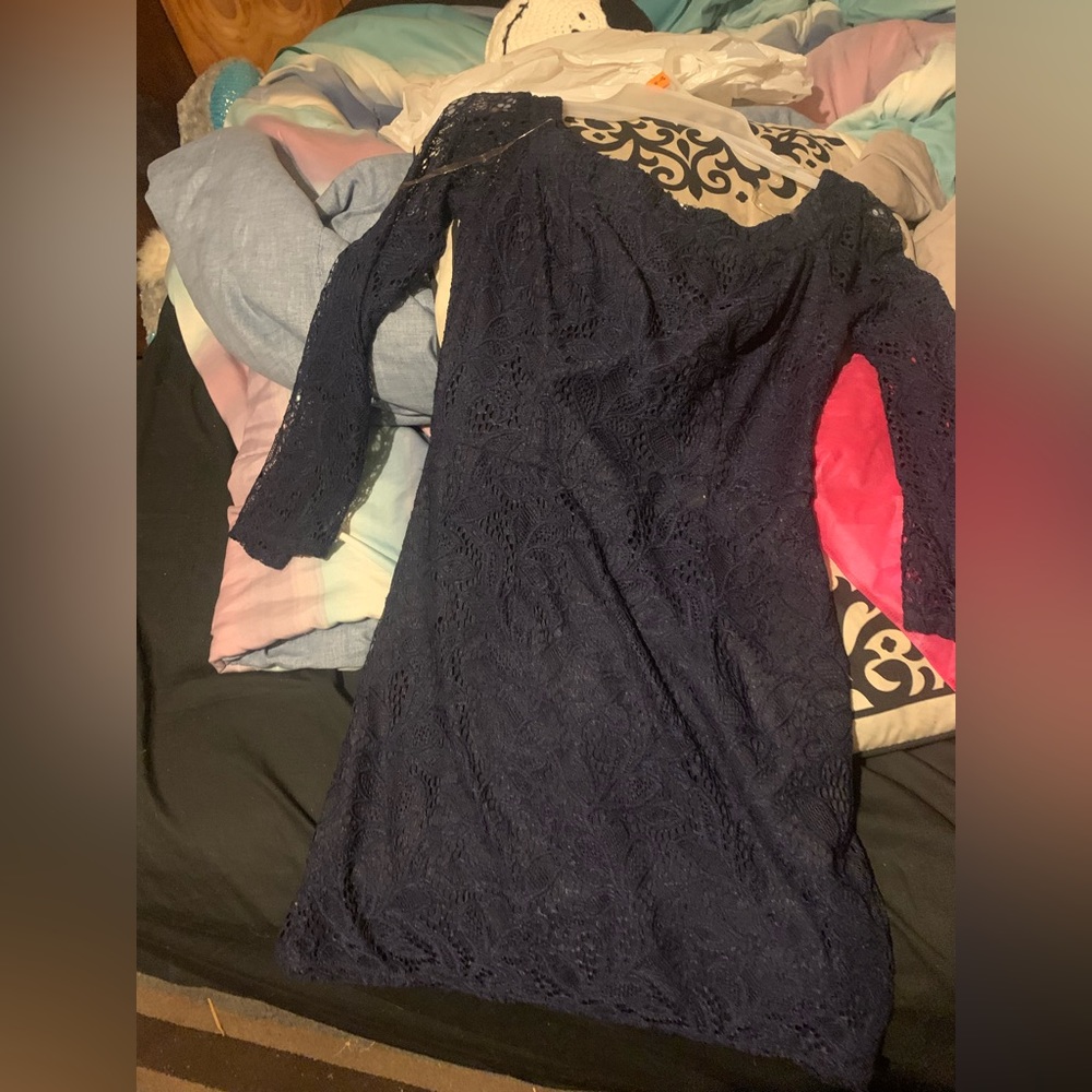 Lace dress long sleev